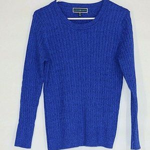 Karen Scott Cable Crew Sweater